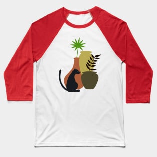 Boho Pots and Black Cat Baseball T-Shirt